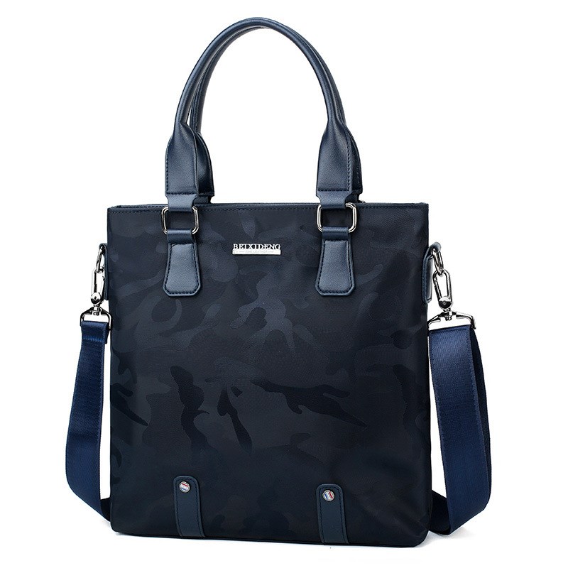 牛津纺男包手提商务潮男单肩竖款背包休闲迷彩牛津布斜挎包男