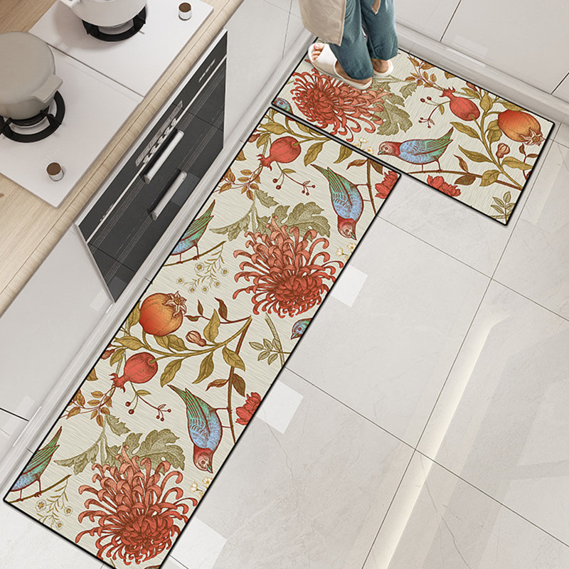 复古厨房地垫家用吸水吸油防滑垫子长条防水防油脚垫进门门垫地毯,居家布艺,家用脚垫,淘宝优惠券,粉丝福利购,淘宝优惠卷