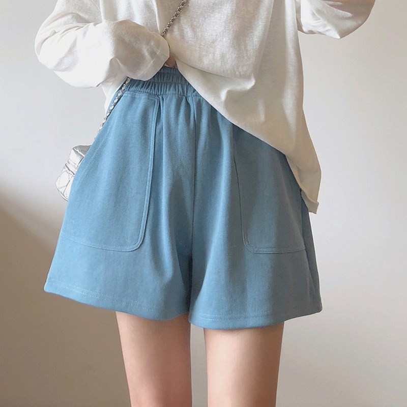 胖妹妹运动短裤女夏季新款2024大码胖mm高腰显瘦U休闲阔腿五分裤