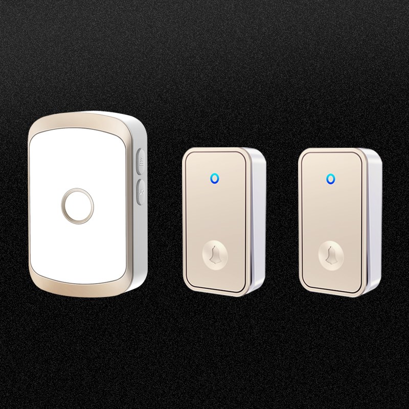 防水自发电门铃无线家用不用电池智能电子遥控门玲远距离铃呼叫器