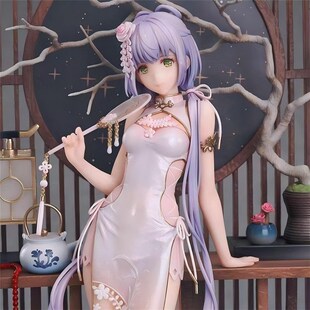 中国风旗袍洛天依芒种手办 二B次元美少女动漫桌面摆件礼物玩偶