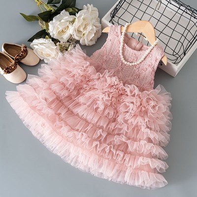 女童公主裙夏季2025新款儿童洋气生日礼服蛋糕裙子宝宝夏装连衣裙