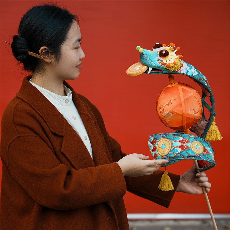 篾匠姑娘灯笼蛇年花灯2025新款手D工DIY竹编材料包国风拍照道具
