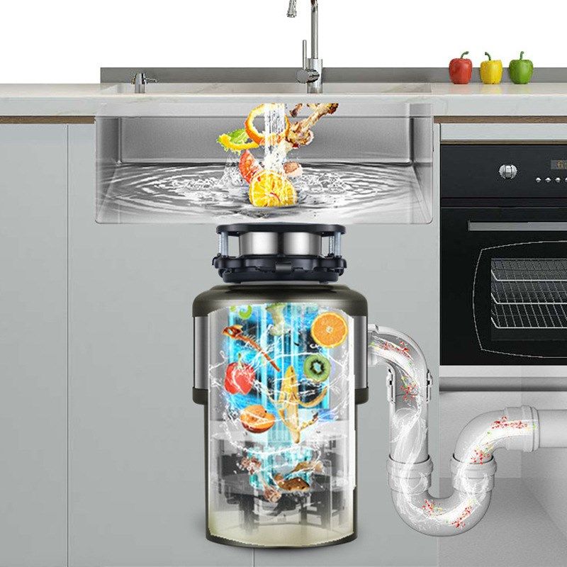 供应厨房垃圾处理器家用食物处理器厨余粉碎家用静音搅拌机价图片
