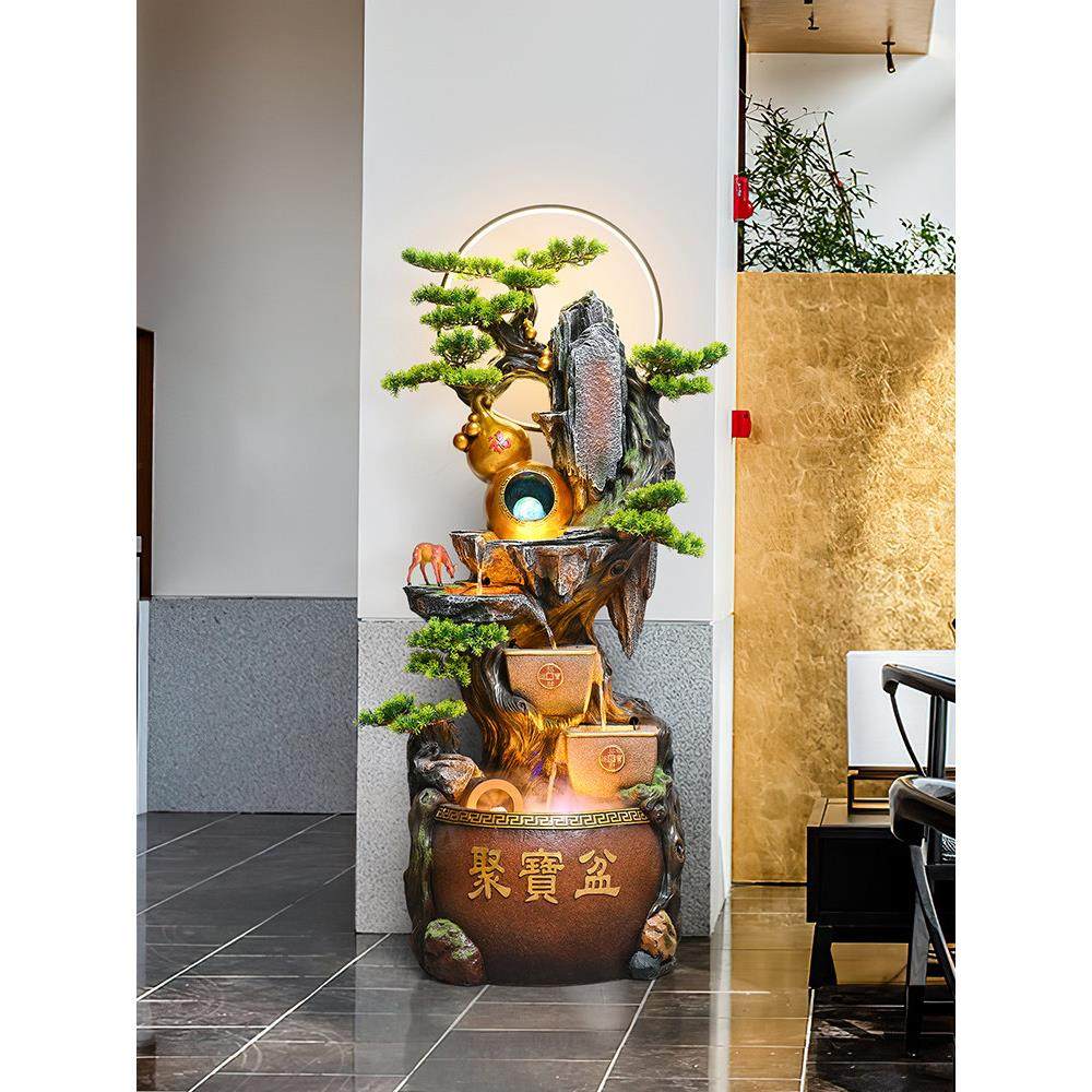 高山流水饰品循环水客厅办公室财富葫芦风水轮电视柜水景观装饰,家居饰品,流水摆件,淘宝优惠券,粉丝福利购,淘宝优惠卷