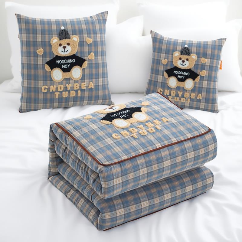 全棉两用二合一加厚抱枕被子折叠办公室午睡枕头毯子汽车靠枕车载