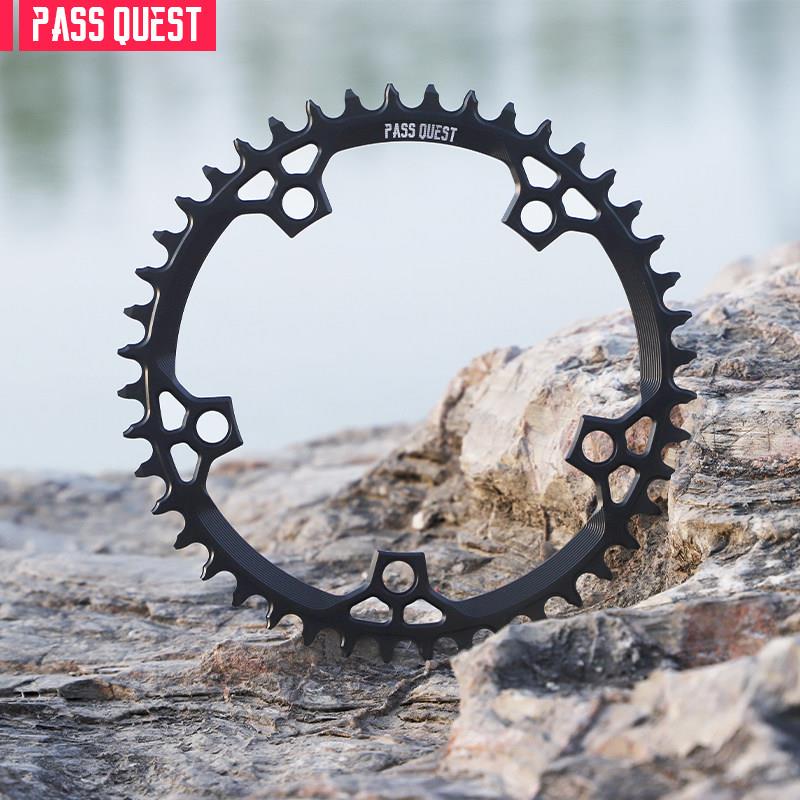 PASS QUEST 130bcd小布五爪公路折叠车圆椭圆单盘齿盘 正负齿牙盘
