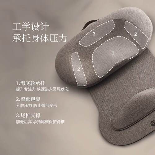 Zmind鹅卵石折叠冥想坐垫便携式静坐瑜伽垫盘腿打坐禅修随身蒲团