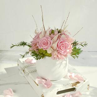 干燥花花束客厅摆设送女友生日礼物朋友装饰花瓶插花永生花轻奢高