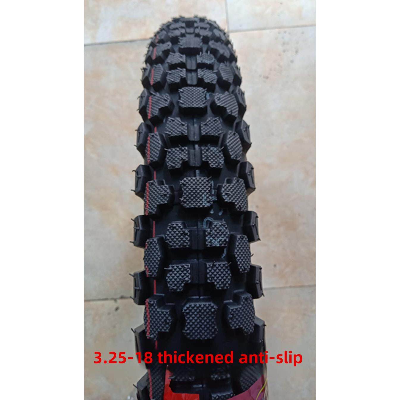 防滑越野大花3.25-18外胎 325-18轮胎 摩托车防滑后轮胎