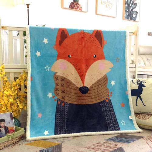 婴儿毛毯子小被子宝宝盖毯儿童云毯双层四季幼儿园午睡加厚秋冬