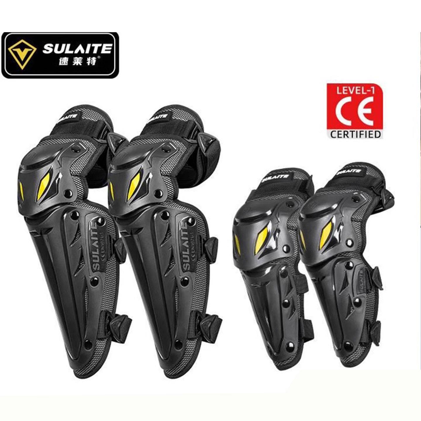 速莱特机车护膝夏季运动骑行护具防摔护肘防风四季骑行装备套装