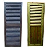 户外防腐木百叶门庭院洗衣池柜门百叶窗实木门鞋 柜门室内门窗定做