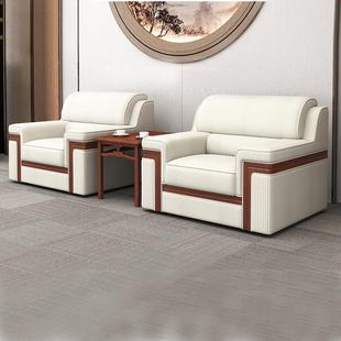 商务会议沙发单面料领班贵宾室接待洽谈室中国展览桌椅组合
