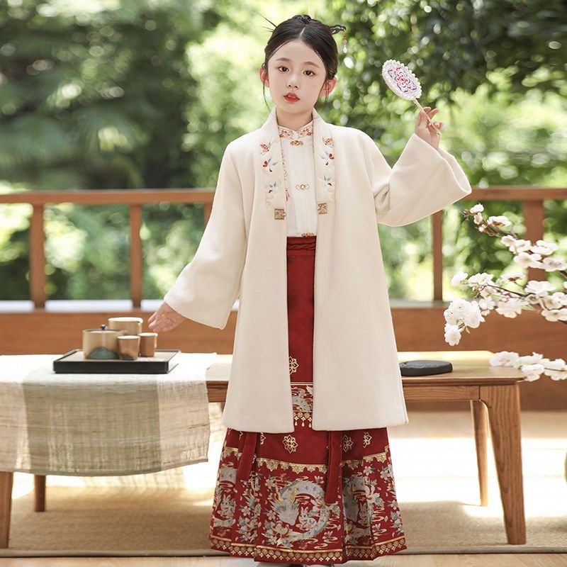 女童马面裙外套汉服秋季中国风毛呢大衣儿童新中式长袖古装套装秋,童装/婴儿装/亲子装,唐装,淘宝优惠券,粉丝福利购,淘宝优惠卷