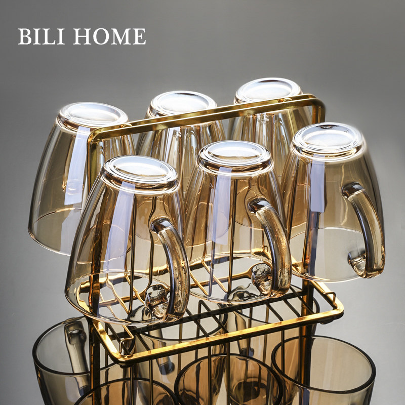 防摔钢化玻璃杯带把家用茶杯耐高温客厅待客水杯套装泡茶喝水杯子,餐饮具,玻璃杯,淘宝优惠券,粉丝福利购,淘宝优惠卷