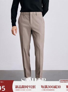 冬季商务通勤 防风保暖磨毛舒适加厚面料 男士修身休闲裤 DBL040
