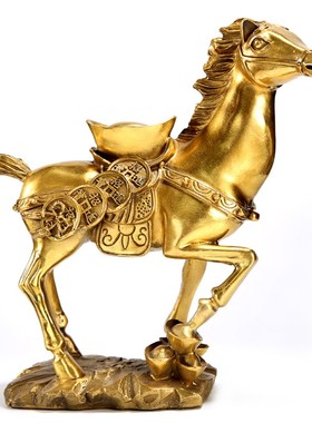 铜马摆件马上封侯摆件铜猴家居办公室纯铜马到成功马摆设