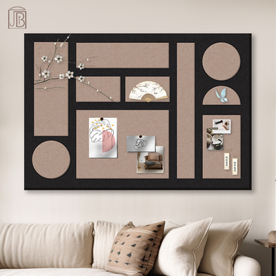 复古风毛毡板背景板文化墙挂墙桌面墙贴软木板照片墙便利贴板自粘