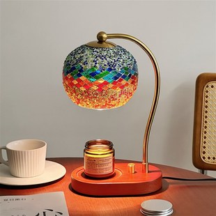 中古风香薰融蜡台灯卧室床头氛围感装饰灯高颜值触摸开关摩洛哥风