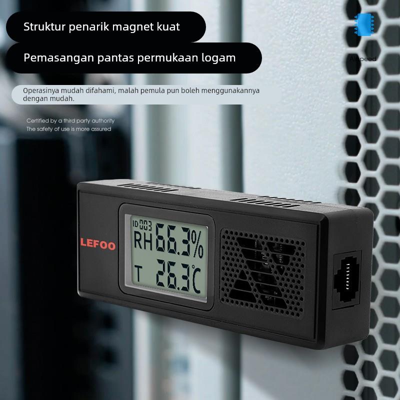 力夫湿度传感器机房机柜rs485温度采集磁吸壁挂远程温湿度变送器