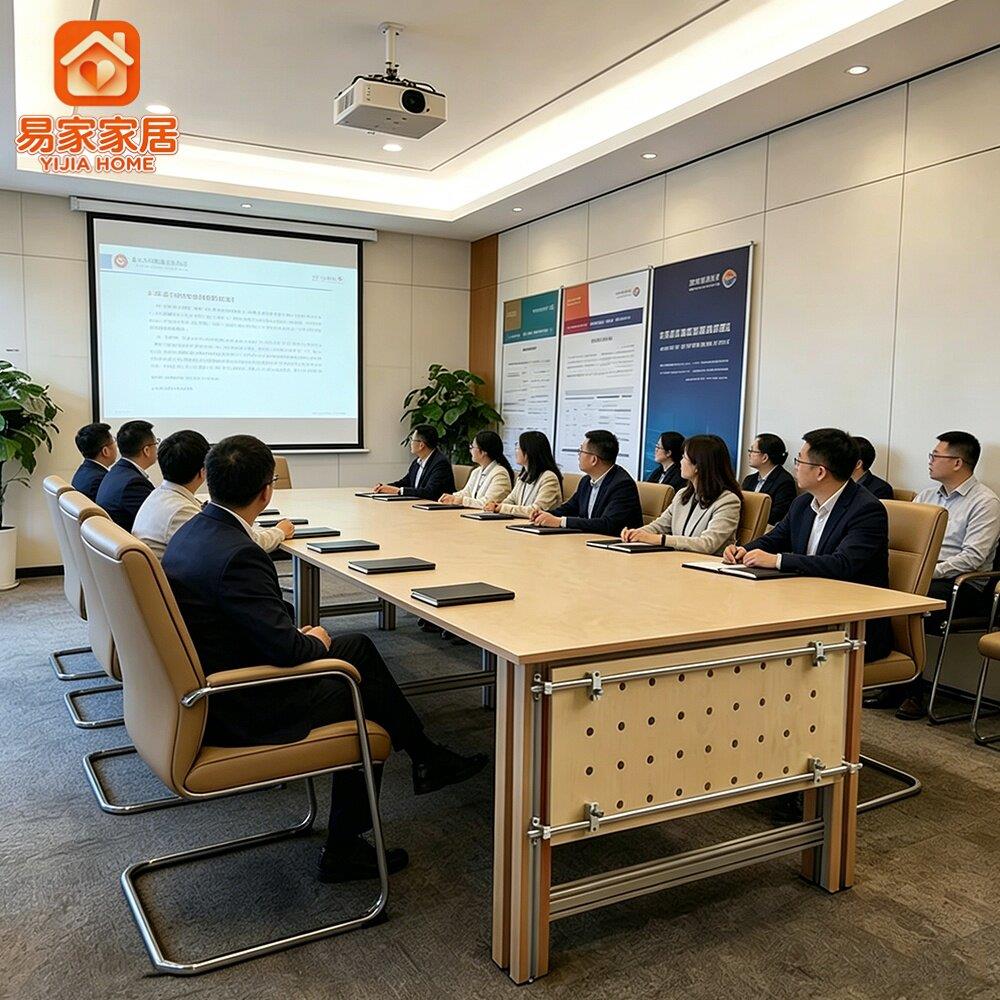 铝型材海洋板长条桌工作台长桌多人位员工设计电脑桌办公会议桌子