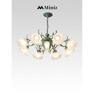 Miniz法式田园客厅吊灯铃兰花朵网红覆古温馨浪漫卧室主卧餐厅灯