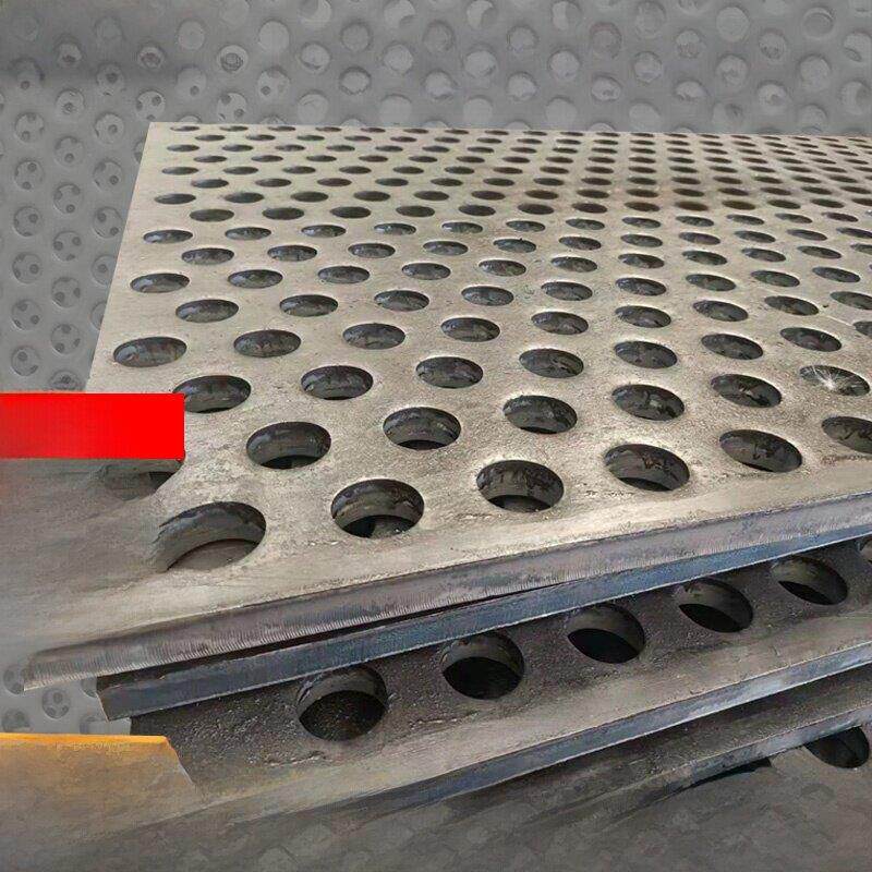 304不锈钢冲孔板镀锌锰钢板金属圆孔筛网1mm冲压网板粉碎机筛片网