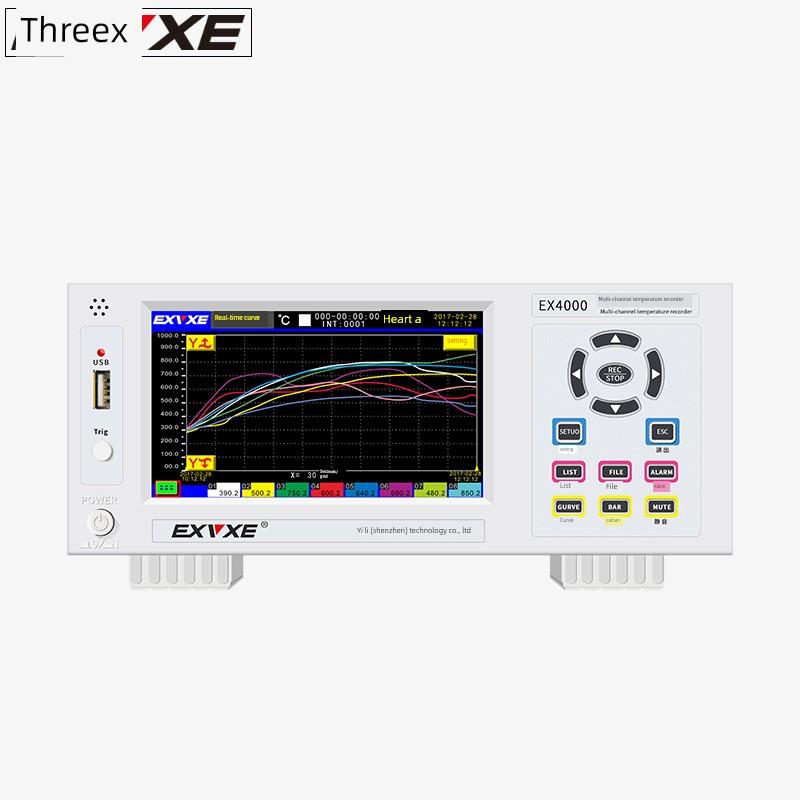 伊利Ex3000多路温度测试仪多路检测采集曲线无纸化记录仪工业温度