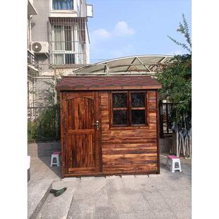 定制防腐木储藏室小木屋移动户外售货亭木岗亭保安亭木房子组装
