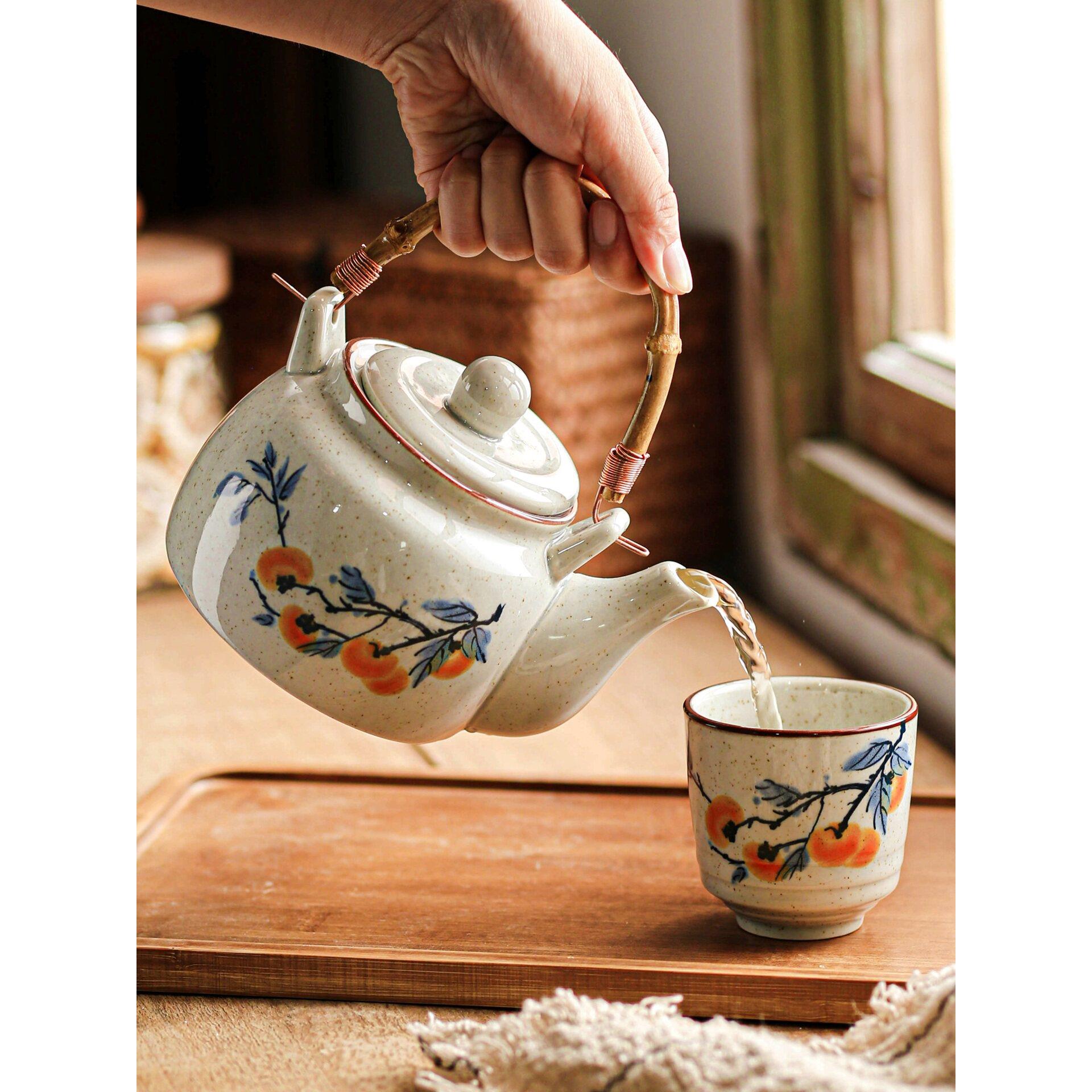 提梁壶耐高温凉茶壶陶瓷冷水壶茶具泡茶专用功夫茶茶壶单壶凉水壶