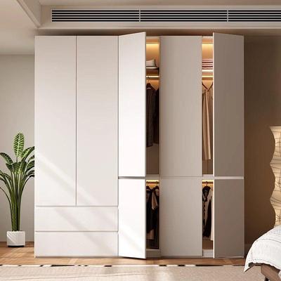 新款铝合金衣柜家用主卧室现代简约航空铝轻奢多格多层定制大衣橱