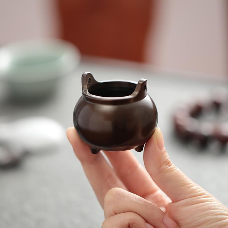 珍玩迷你小号创意线 线香炉家用室内香薰炉铜紫色立式檀香香插香