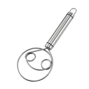 304不锈钢丹麦面粉双眼线圈搅拌器手动面团打粉器和面工具搅粉棒