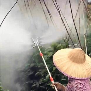农用不锈钢扇形喷头高压喷雾器喷头大棚豆角黄瓜侧面双面多头雾化