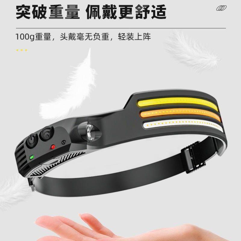 强光头灯钓鱼专用夜钓充电超亮户外感应头戴式照明灯LED泛光远射