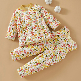 冬季 婴儿纯棉花手工棉袄棉裤 套装 加厚棉衣儿童抱婴袋裤 内 宝宝冬季