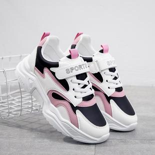 15岁 10少女孩公主休闲鞋 女童运动鞋 6中小学生7皮面9不系带老爹鞋