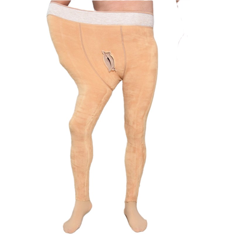 250斤胖子大码男士加绒连裤袜2A00斤光腿神器踩脚裤加厚九分丝袜