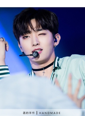 菡的订制 韩团男项圈黑色颈带十字架颈链锁骨链潮流脖子饰品 防锈