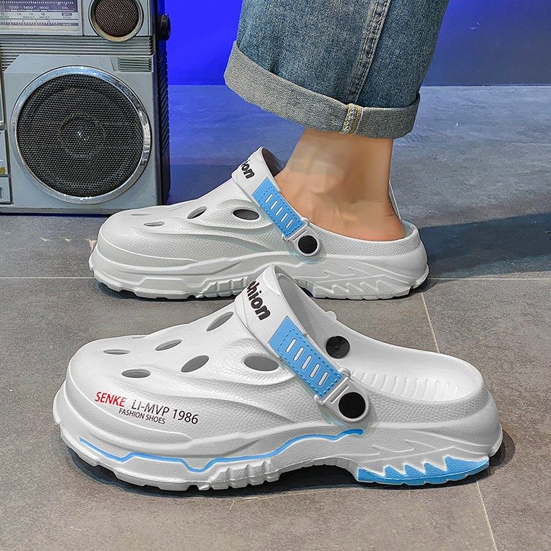 洞洞鞋男夏季外穿踩屎感学生增高厚底凉鞋沙滩防滑大码45运动拖鞋,流行男鞋,洞洞鞋,淘宝优惠券,粉丝福利购,淘宝优惠卷