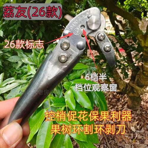 环剥刀荔友26款6档半不锈钢荔枝龙眼果树专用控梢促花保果环割刀