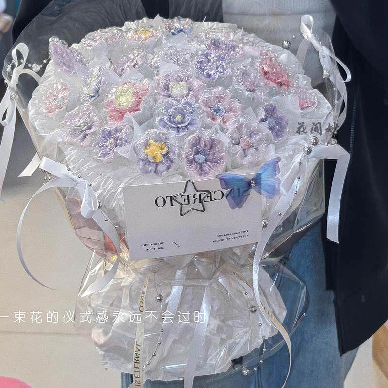 创意陶瓷泡泡混搭花束成品生日礼物送女生闺蜜朋友实用暖心礼物