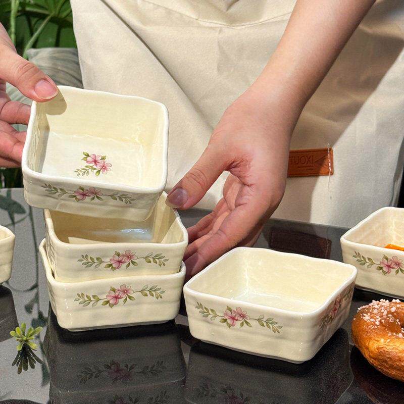 景德镇陶瓷家用蘸料碟精致蘸酱碟新款味碟小吃小菜碟蘸料碗骨头小