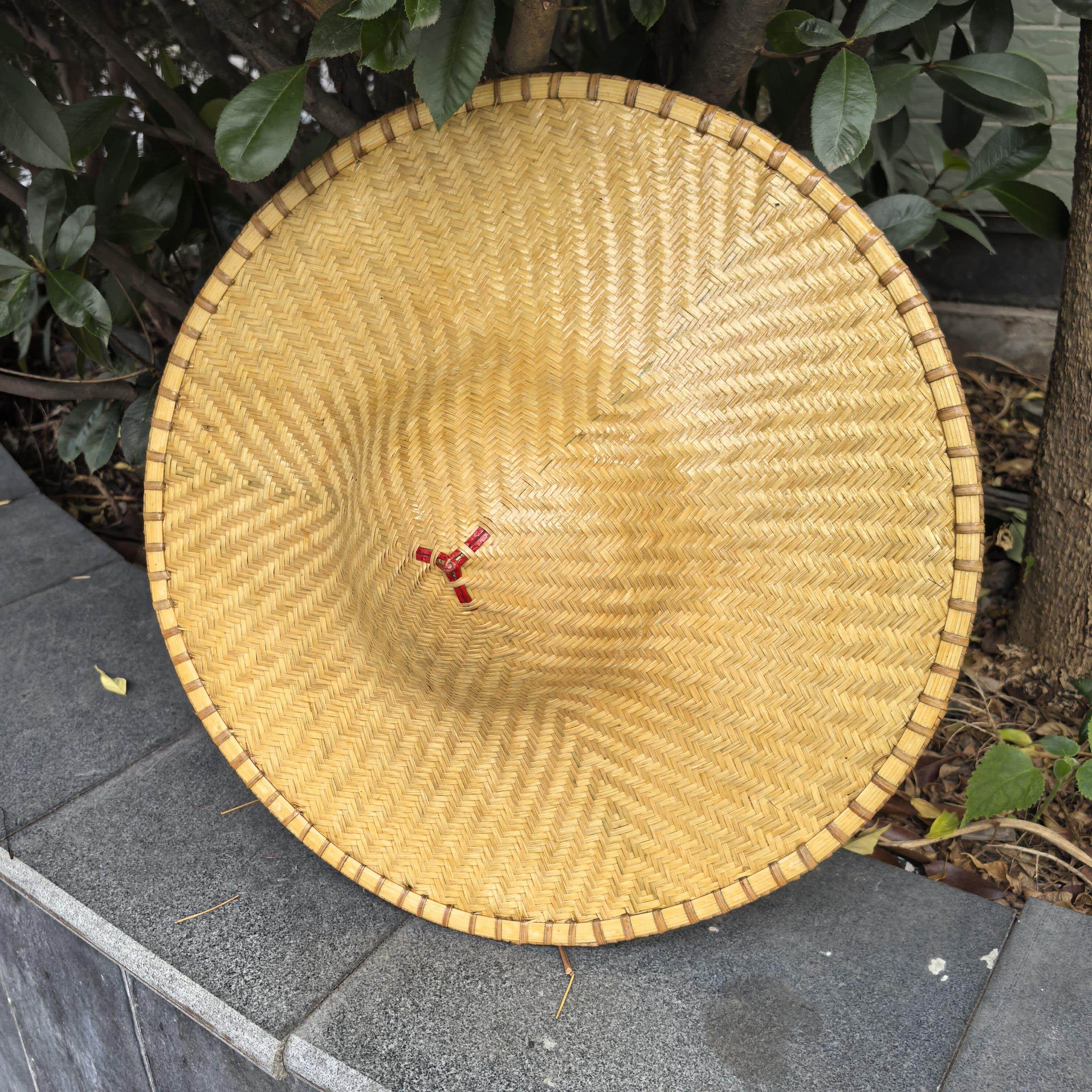 精品竹编斗笠全竹编帽防晒防雨帽遮阳帽舞蹈装饰农活采茶钓鱼帽