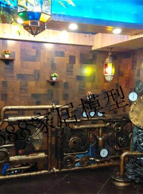 水管工业风墙面墙壁o室内挂件装饰品酒吧咖啡厅创意挂件装修