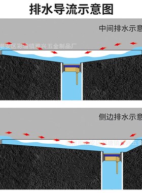 带坡度电镀枪灰色隐形地漏长条型防臭卫生间淋浴房加厚Y304不锈钢