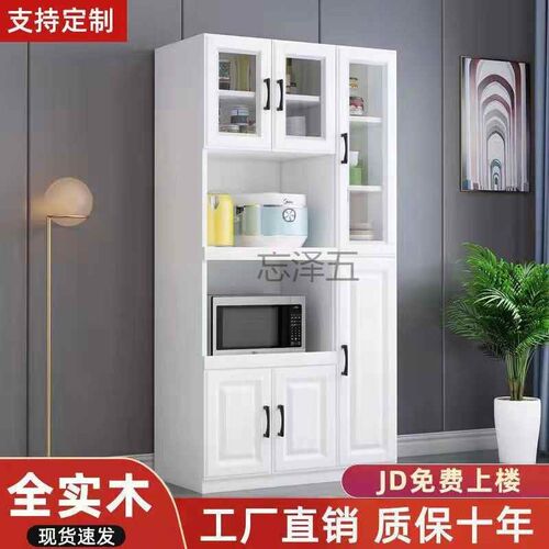 实木餐边柜碗柜厨房橱柜酒柜家用茶水柜子客厅靠墙W厨房一体储物