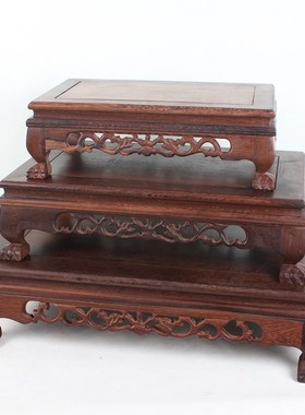 昊林轩 鸡翅木炕桌 炕几 鸡翅木G小炕几 摆件底座 茶具座