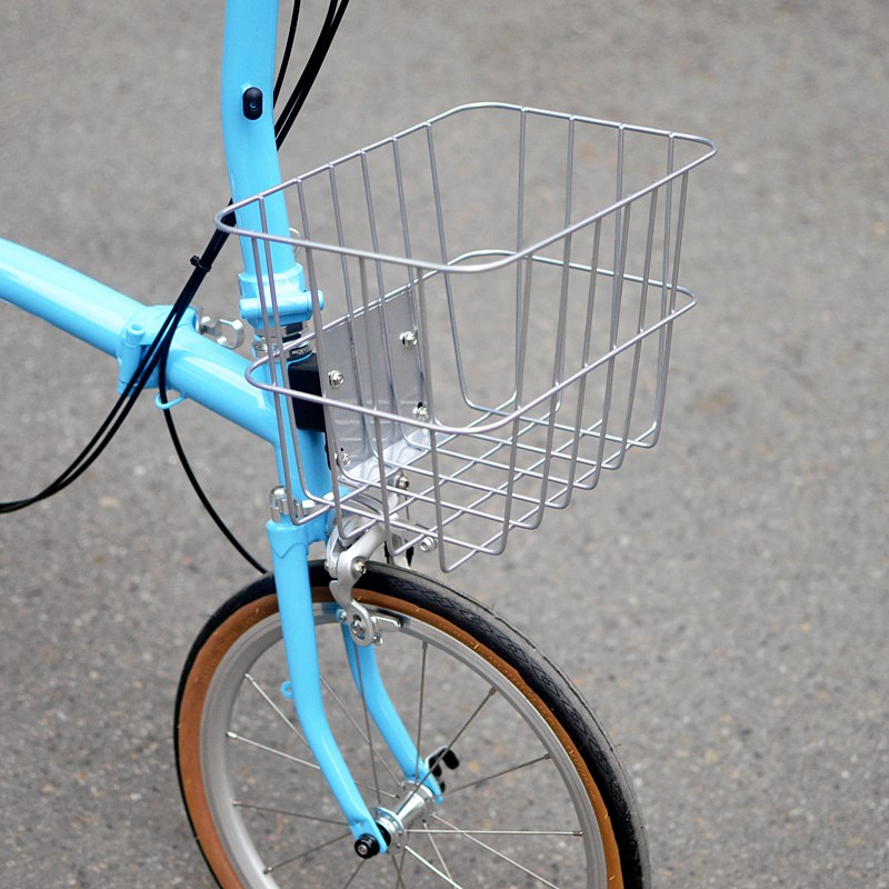 小布折叠自行车d7d5d10金属方形车篮子L置物篮车头篮车筐篓书包篮